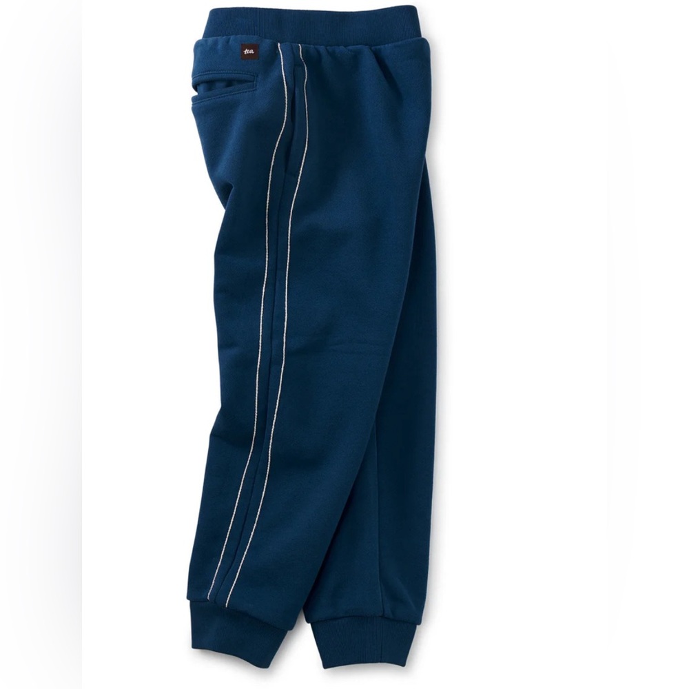 Kids Tea Collection Side Stitch Jogger Regatta Blue Navy W/ White Stitch 4T
